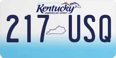 KY license plate 217USQ