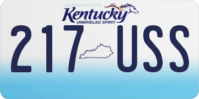 KY license plate 217USS