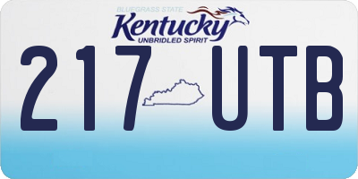 KY license plate 217UTB