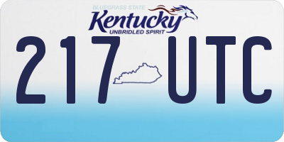 KY license plate 217UTC