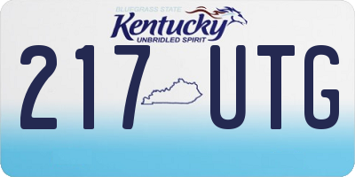 KY license plate 217UTG
