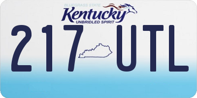 KY license plate 217UTL