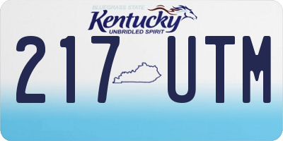 KY license plate 217UTM