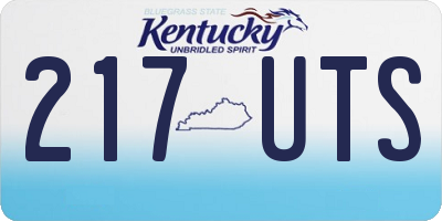 KY license plate 217UTS