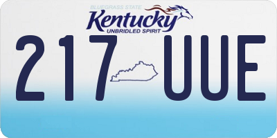 KY license plate 217UUE