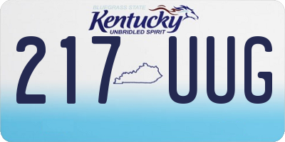 KY license plate 217UUG