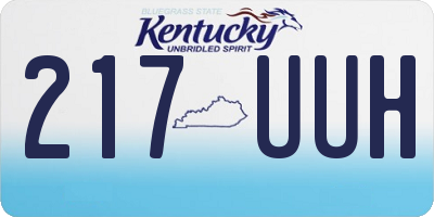 KY license plate 217UUH