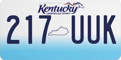KY license plate 217UUK