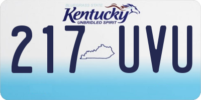 KY license plate 217UVU