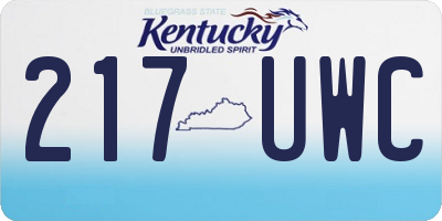 KY license plate 217UWC
