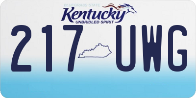 KY license plate 217UWG