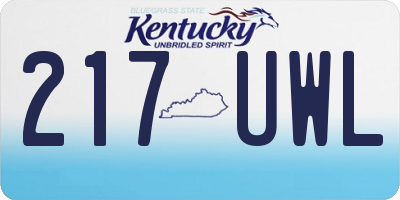 KY license plate 217UWL