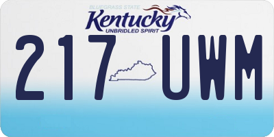 KY license plate 217UWM