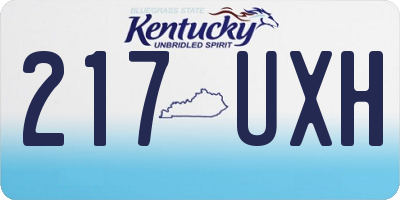 KY license plate 217UXH