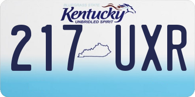KY license plate 217UXR