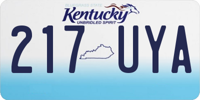 KY license plate 217UYA