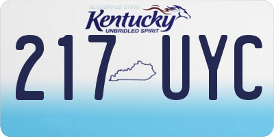 KY license plate 217UYC