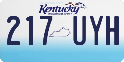 KY license plate 217UYH