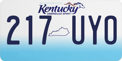 KY license plate 217UYO