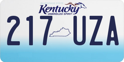 KY license plate 217UZA