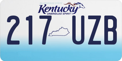 KY license plate 217UZB