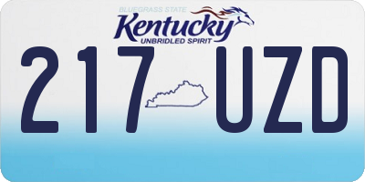 KY license plate 217UZD