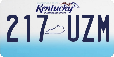 KY license plate 217UZM