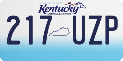 KY license plate 217UZP