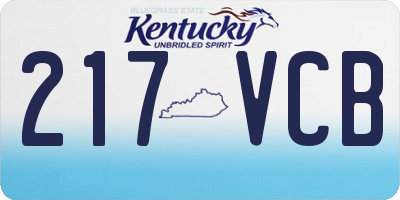 KY license plate 217VCB