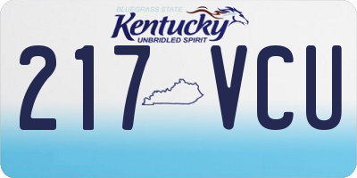 KY license plate 217VCU