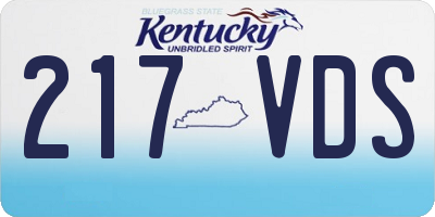 KY license plate 217VDS