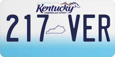 KY license plate 217VER