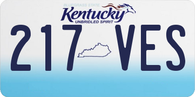 KY license plate 217VES