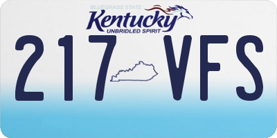 KY license plate 217VFS