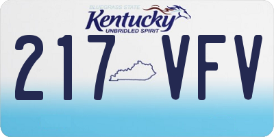 KY license plate 217VFV