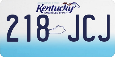 KY license plate 218JCJ