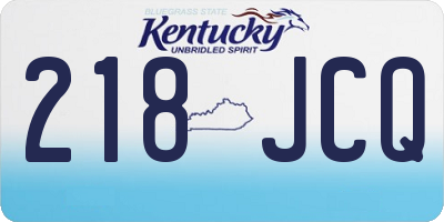 KY license plate 218JCQ