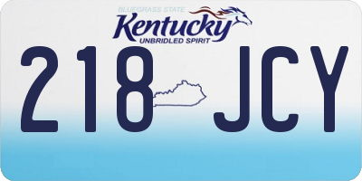 KY license plate 218JCY