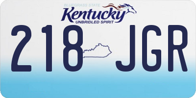 KY license plate 218JGR