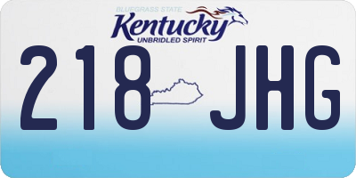 KY license plate 218JHG