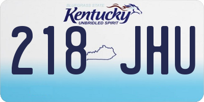 KY license plate 218JHU