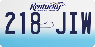 KY license plate 218JIW