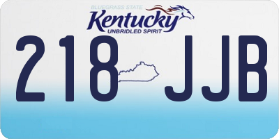 KY license plate 218JJB