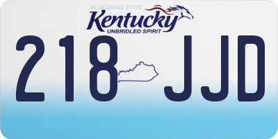KY license plate 218JJD