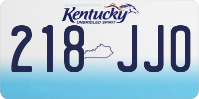 KY license plate 218JJO