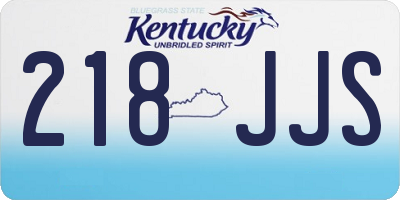KY license plate 218JJS