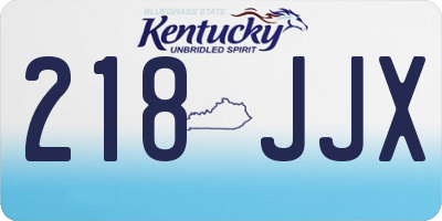KY license plate 218JJX