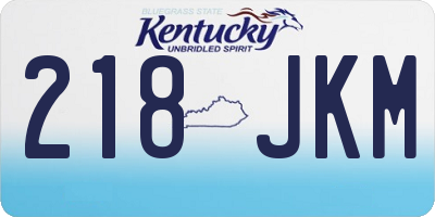 KY license plate 218JKM
