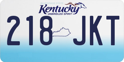 KY license plate 218JKT