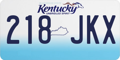 KY license plate 218JKX